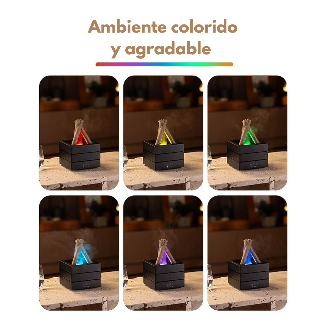 Hoguera Humidificador difusor de aroma con llama USB
