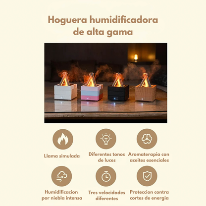 Hoguera Humidificador difusor de aroma con llama USB