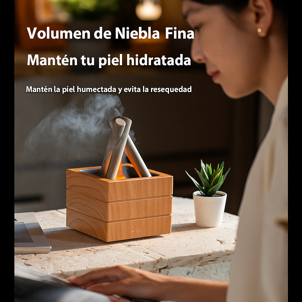 Hoguera Humidificador difusor de aroma con llama USB
