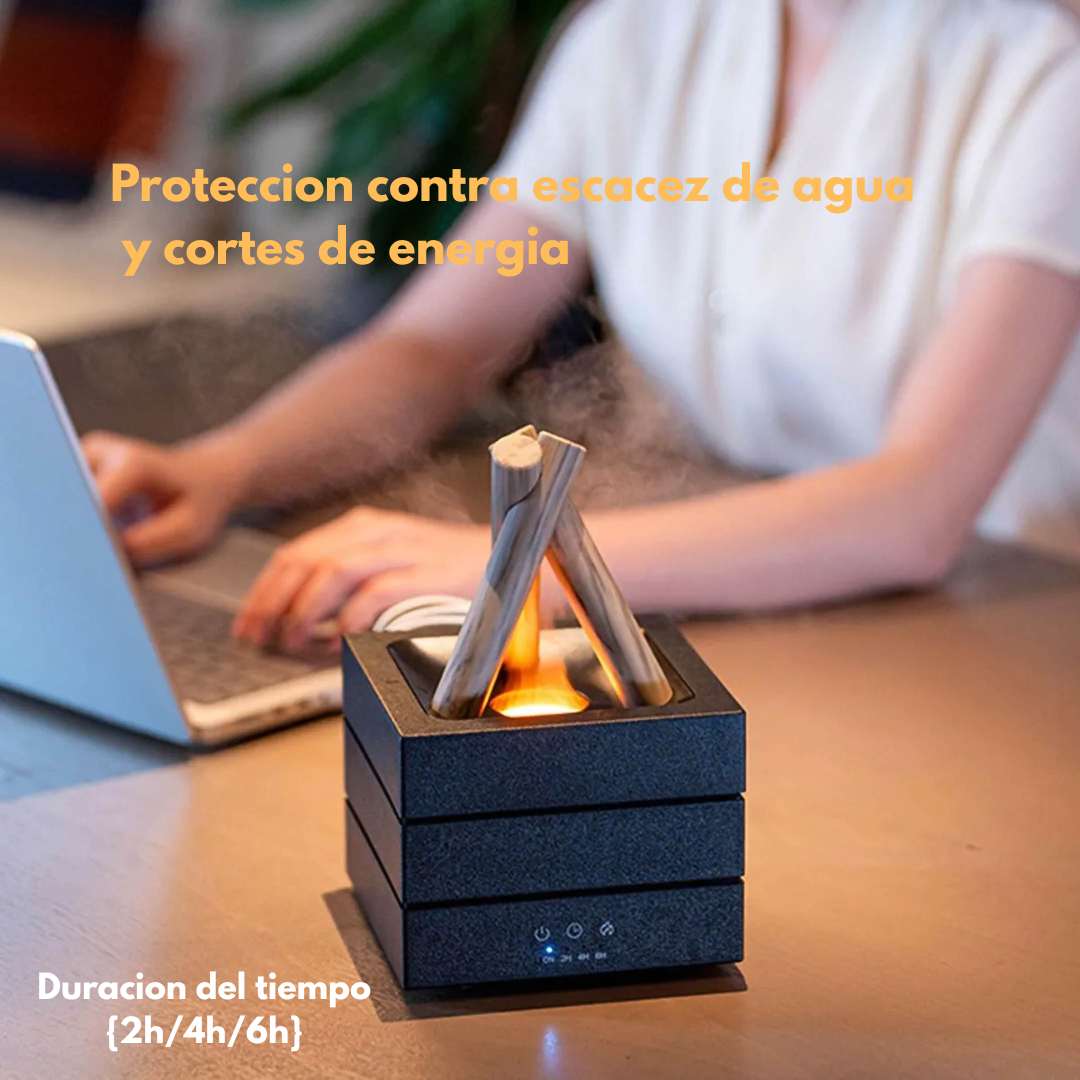 Hoguera Humidificador difusor de aroma con llama USB